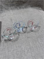(3) 1 Cup Glass Pyrex Measuring Cups