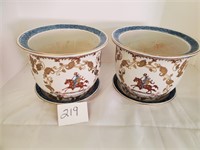 Pair of matching flower pots