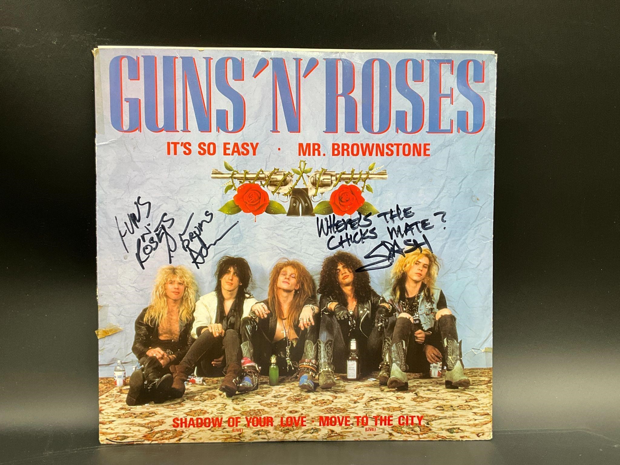 Guns N Roses Slash & Duff Autographed 12"