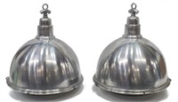 (2) INDUSTRIAL STYLE ALUMINUM HANGING LIGHTS
