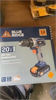 20v Cordless Drill Blue Ridge w/ charger and