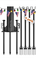 addlon 4 Pack String Light Poles