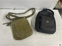 Two women’s purses and satchels