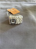 Silver G. Kabirski Ring with B;ue Stones