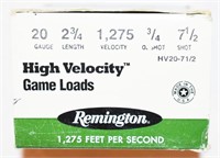 25 ROUNDS REMINGTON 20GA 2¾" GAME LOAD SHOT SHELLS