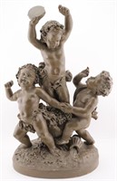 Large Terracotta Statue of Three Cupids