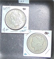 1897, 1901-O Morgan Dollars AU, AG.