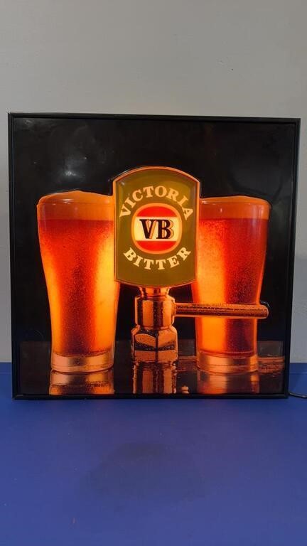 3-D VICTORIA BITTER SCHOONER LIGHT BOX