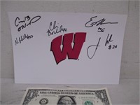 Autographed Wisconsin Badgers Football Card -