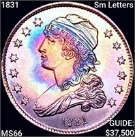 1831 Sm Letters Capped Bust Quarter GEM BU