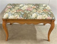 Vintage Bench w/ Upholstered Seat