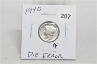 1940 ERR Mercury Dime