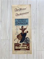 3 for Bedroom "C" original 1952 vintage insert  mo