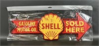 Shell Gasoline/ Motor Oil Sold Here Sign NEW