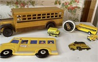 Grouping of school bus memorabilia including