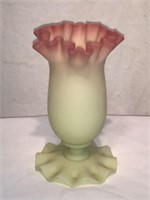 Thomas Webb "Posy" Burmese Satin Art Glass Vase