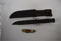 Camillus Hunting Knife w/ Sheath & Case Pocket