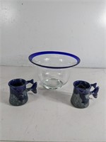 (3) Ceramic Mug & Glass Bowl