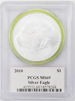 2010 American Silver Eagle Dollar PCGS MS69