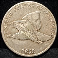 1858 Flying Eagle Cent, Nice Coin!