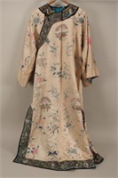 Chinese Qing Dynasty Embroidered Silk Robe,