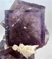 148 GM Blue Phantom Fluorite With Calcite