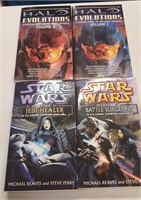 2 Halo and 2 Star Wars Paperback Novels-4 in total