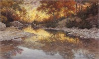 Grant Macdonald "Untitled (Stream at sunset with