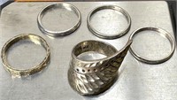 (5) Sterling Rings Collection See Photos for