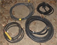 Cable lot: welding lead, 10 ga 4-wire lead, 220V e