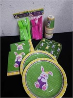 New packages of Easter paper plates, napkins,