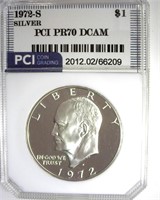 1972-S Silver Ike PR70 DCAM LISTS $450