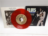 ELVIS Red Vinyl Record MY WAY & JOHN LENNON VINYL