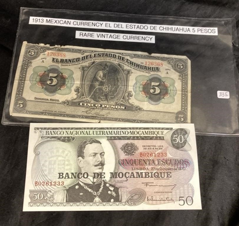 VINTAGE FOREIGN CURRENCY . / 2 PCS