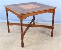 Oak Table w/ Checkerboard, Circa 1935