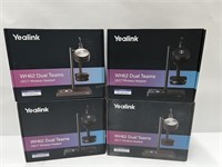 $800 Lot of 4 Yealink WH62 Dual Teams Headsets NEW