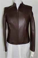 Brown Lambskin jacket size sm Retail $375.00