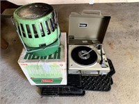 COLEMAN HEATER / GE RECORD PLAYER