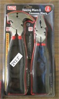 new 2 pc fencing & lineman pliers