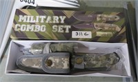 new military combo set-2 knives,sheath,flashlight