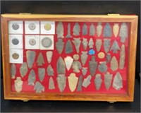 Local Arrowheads, Coins and Case