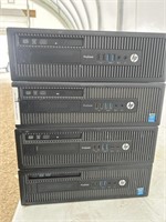 4 assorted Hp ProDesk computers