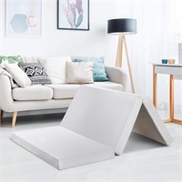 4 Inch Trifold Memory Foam Topper| Twin XL