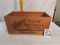 Libby Wooden Advertising Box