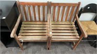 Wooden Adirondack type chairs