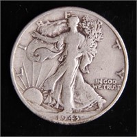 1943-D Walking Liberty Half-Dollar Silver Coin