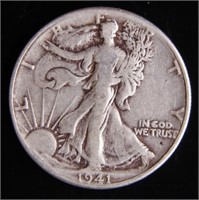 1941 Walking Liberty Half-Dollar Silver Coin