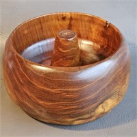 Classic Wooden Nut Bowl w/Anvil Center