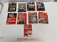 9 New in Package Racing Toy Cars