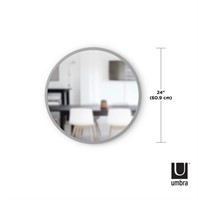 Umbra Hub 24” Round Wall Mirror - Gray